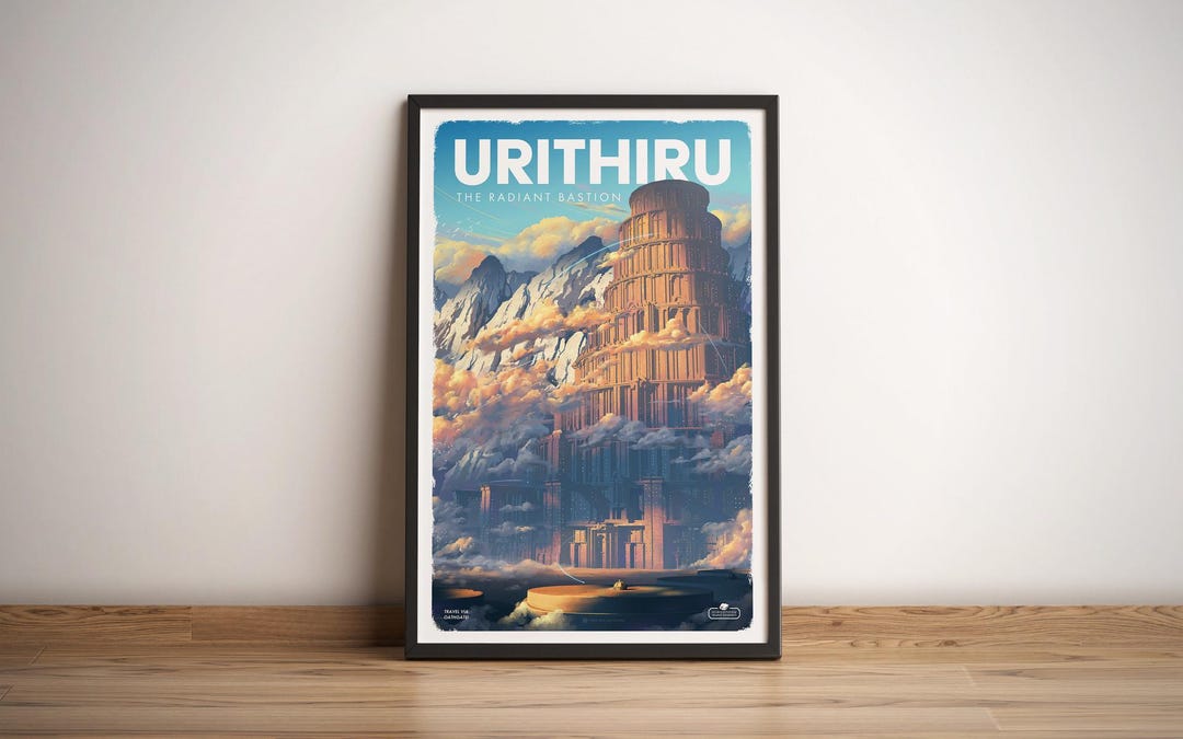 Urithiru Urithiru (stormlight Archives) Travel Poster, Retro Fantasy Cosmere Art ...