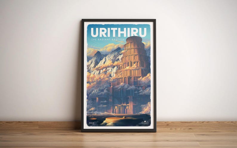 Urithiru Urithiru (stormlight Archives) Travel Poster, Retro Fantasy Cosmere Art ...
