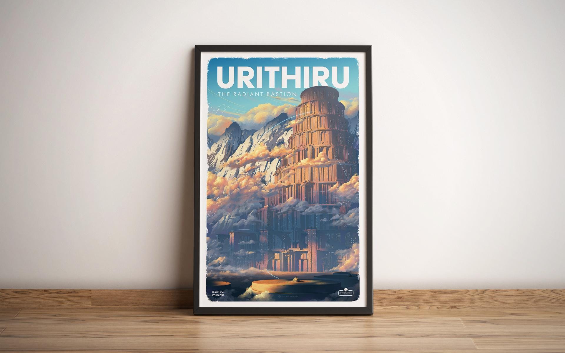 Urithiru Urithiru (stormlight Archives) Travel Poster, Retro Fantasy Cosmere Art ...