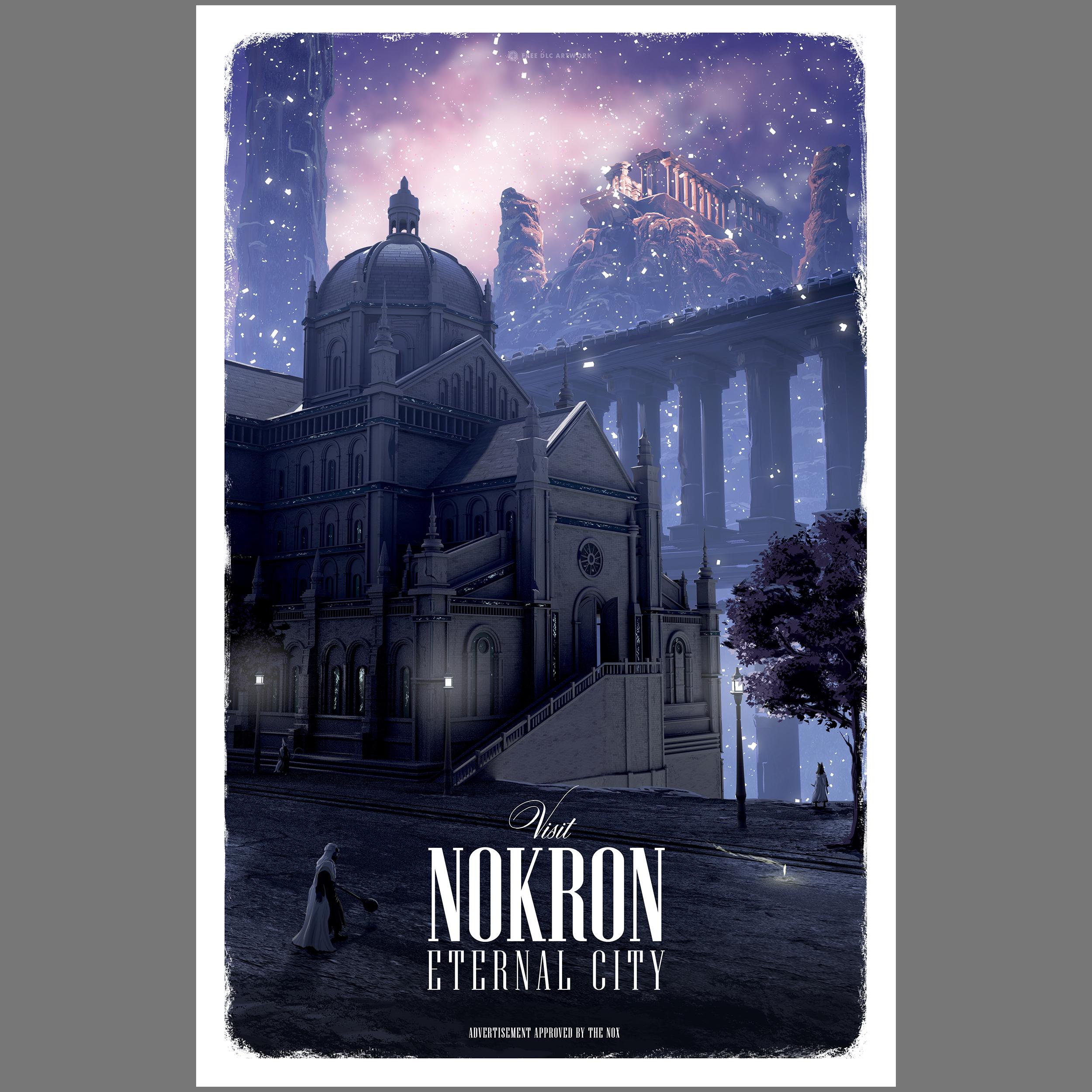 Nokron, Eternal City (elden Ring) Travel Poster, Retro Gamer Wall Art ...