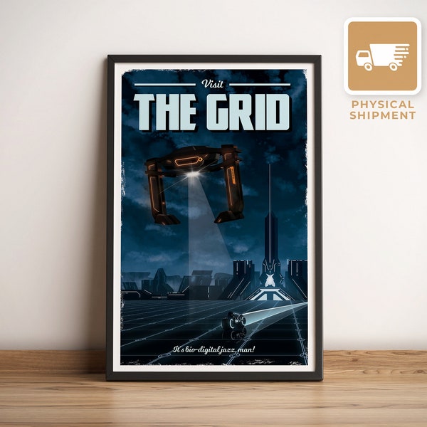 The Grid (Tron: Legacy) Travel Poster - Physical