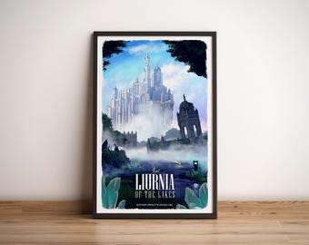 Liurnia of the Lakes (Elden Ring) Travel Poster, Retro Gamer Wall Art