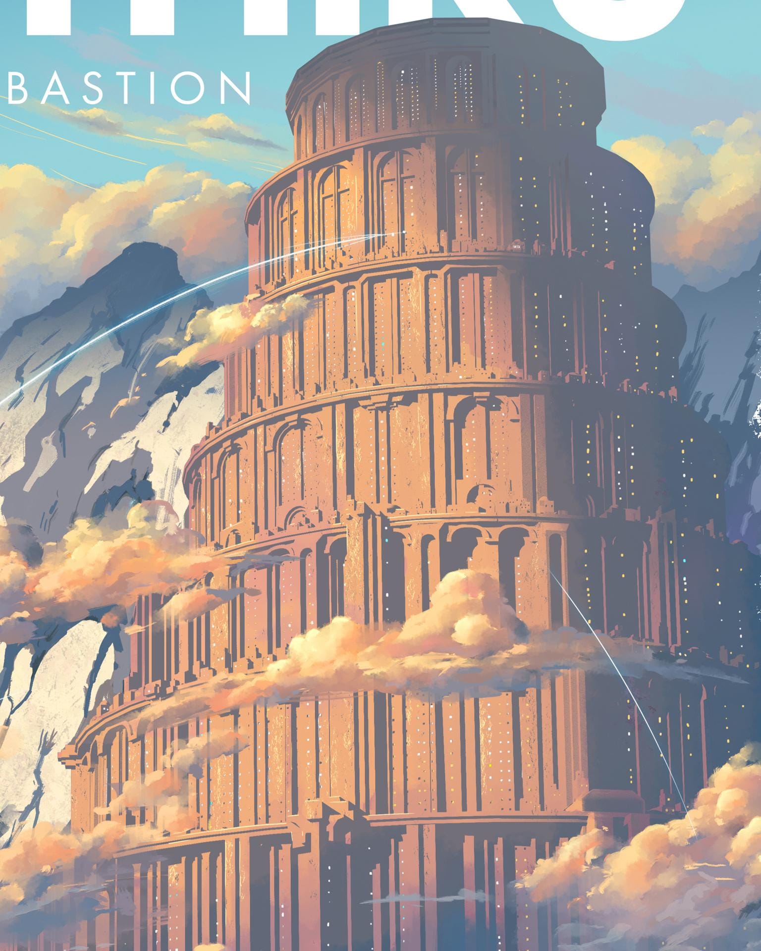 Urithiru Urithiru (stormlight Archives) Travel Poster, Retro Fantasy Cosmere Art ...
