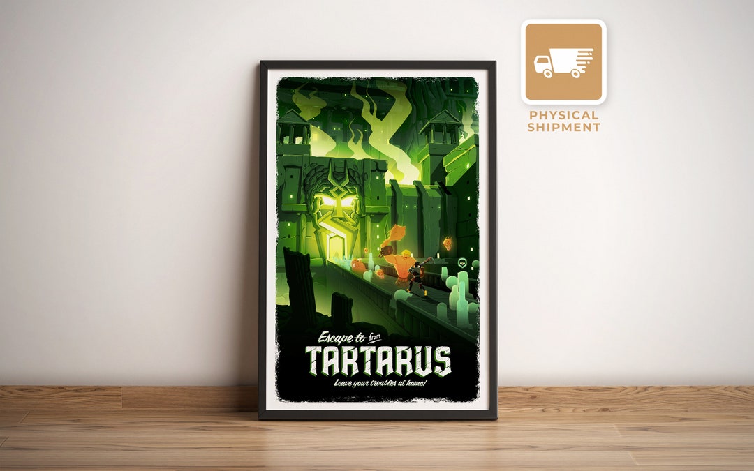 Tartarus (Hades) Travel Poster, Retro Gamer Wall Art