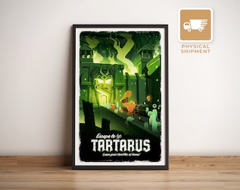 Tartarus (Hades) Travel Poster, Retro Gamer Wall Art