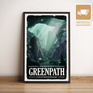 Greenpath (Hollow Knight)  - Travel Poster, Retro Vintage Illustration, PC Gamer, Best Gamer Gift, Nostalgic Artwork