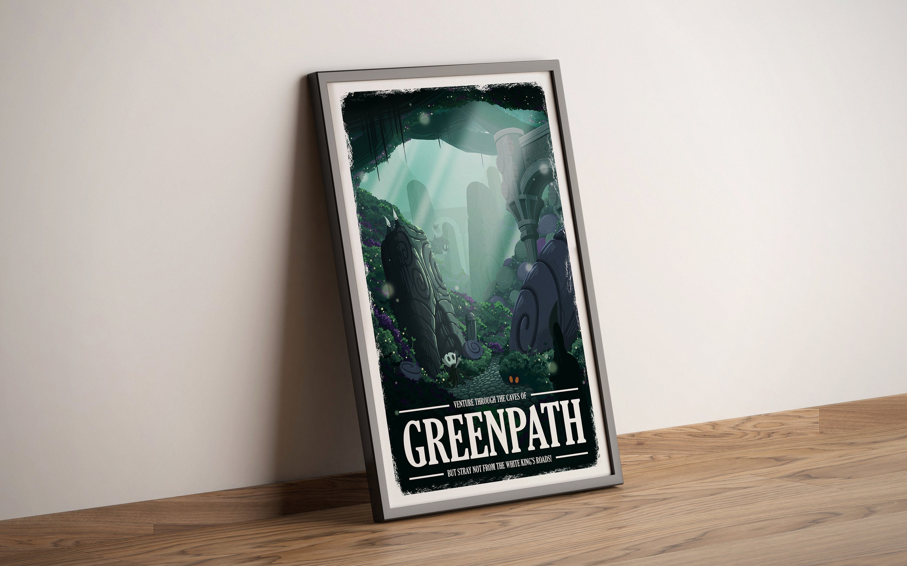 Greenpath (hollow Knight) Travel Poster, Retro Gamer Wall Art - Etsy
