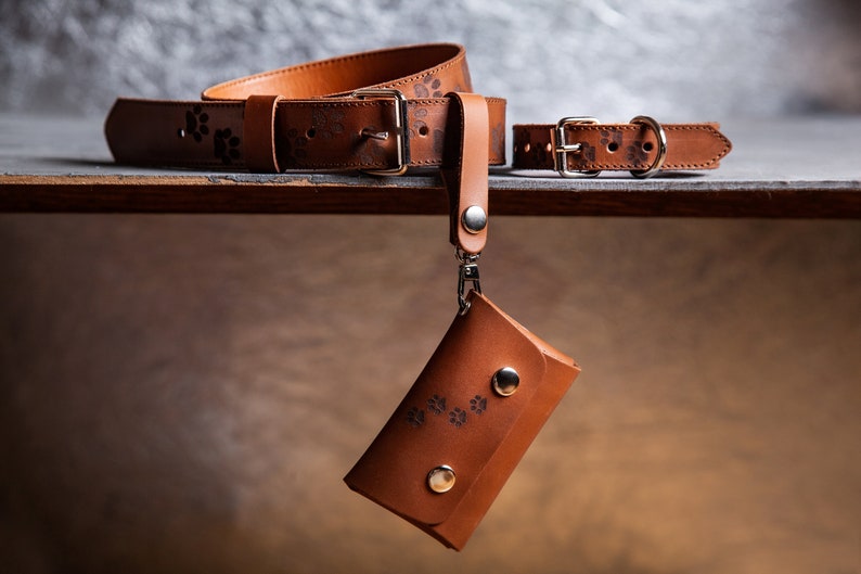 Poop Bag Holder Leather Poop Bag Dispennser Personalized Etsy