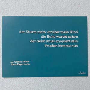 Postkarte "Der Sturm zieht vorüber"