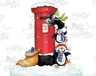 PRE-COLOURED - Postbox -  Digital download