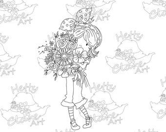 FLOWER BOUQUET GIRL - Digital Download