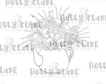 Flower Teapot - Digital Download