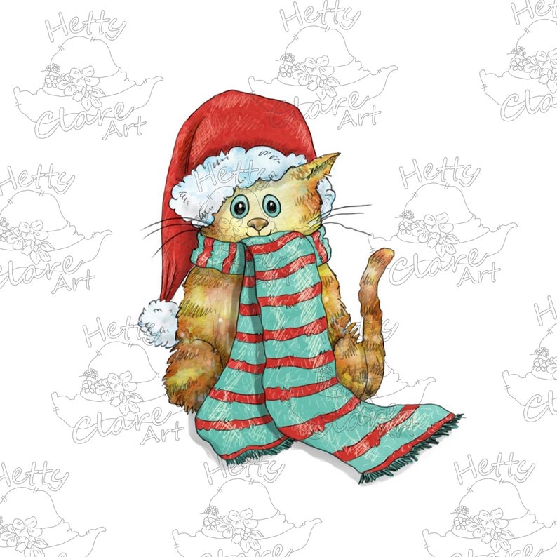 PRECOLOR Gato Navidad Descarga Digital imagen 1