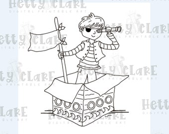 Pirate Ship - Digital Download - Card Making