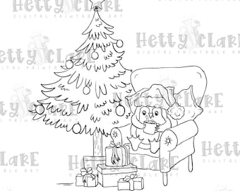 Christmas morning - Digi Stamp