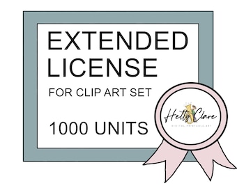 EXTENDED COMMERCIAL LICENSE  For Clip Art Sets