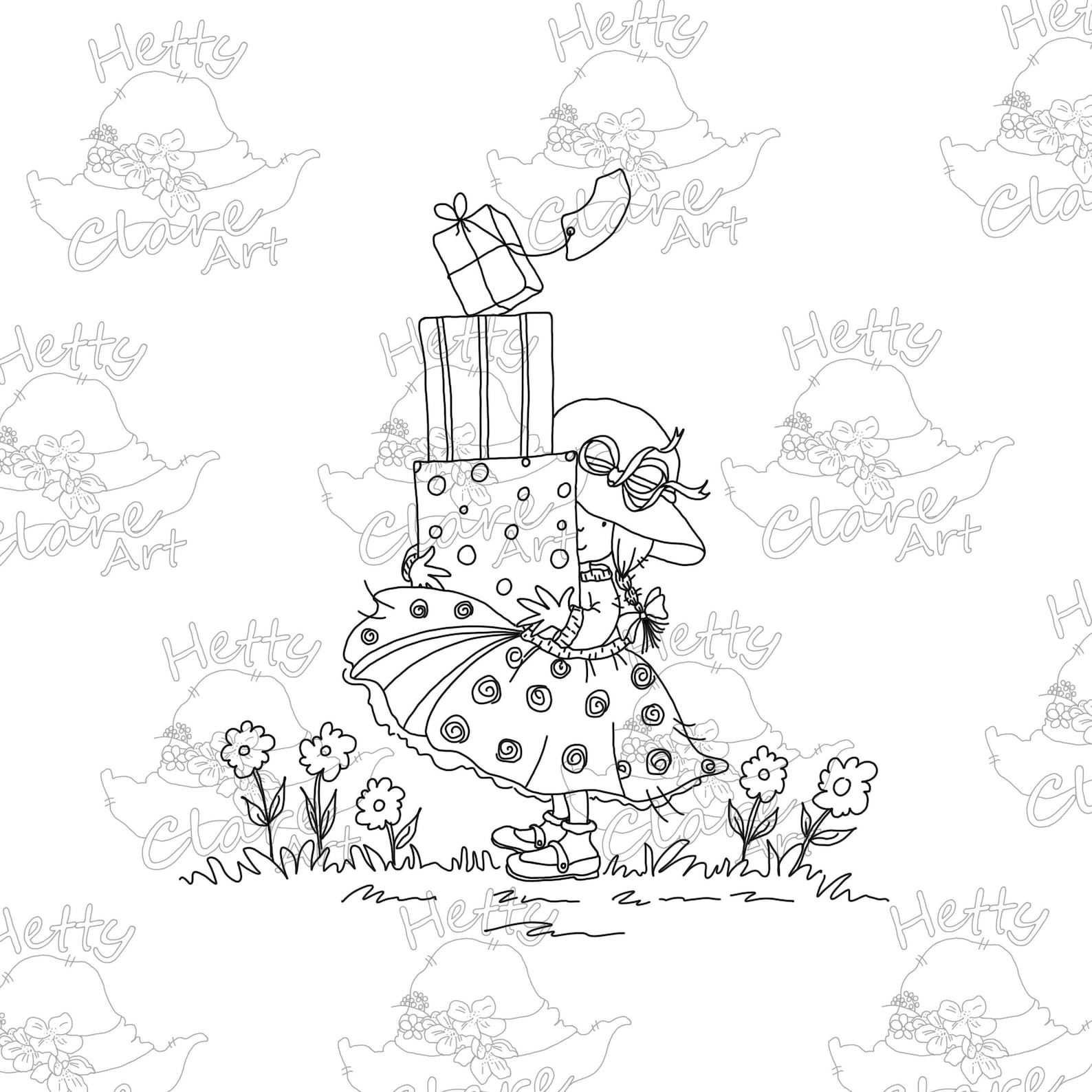 PRESENTS Digi Stamp Etsy