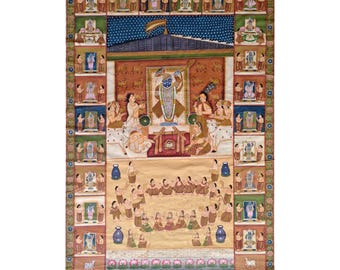 krishna - janmotsav pichwai painting - handmade pichwai painting - pichwai - wall decor