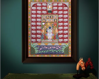 Pichwai painting , Gopashtami Pichwai  Pichwai painting , Wall decor , Home decor , Handmade Painting