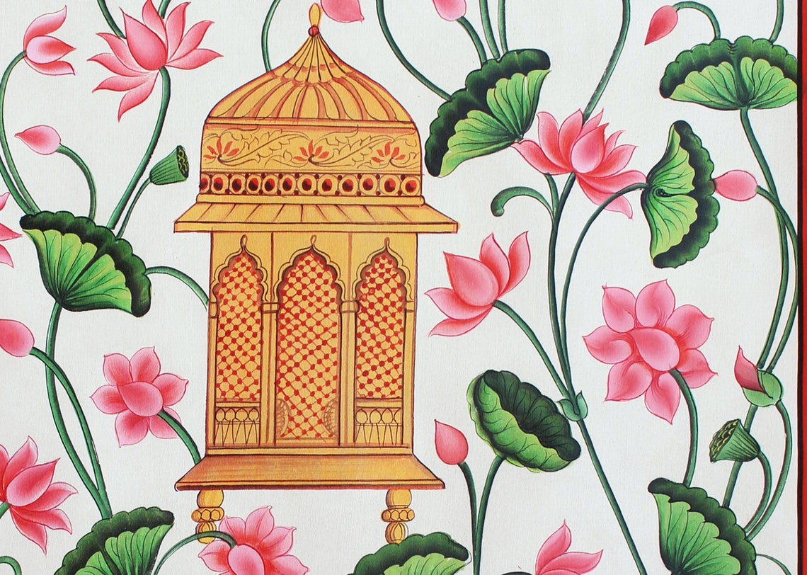 Buy Traditional Wall Painting of Temple in Kamal Talaihome Decor Online