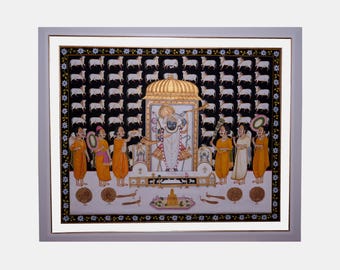Pichwai - Shrinath ji darshan - painting for wall - indian art - original pichwai painting