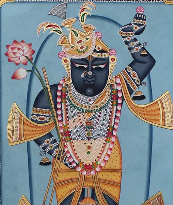 Handmade Shrinath Ji Pichwai Painting – Traditional Hindu Art - Etsy