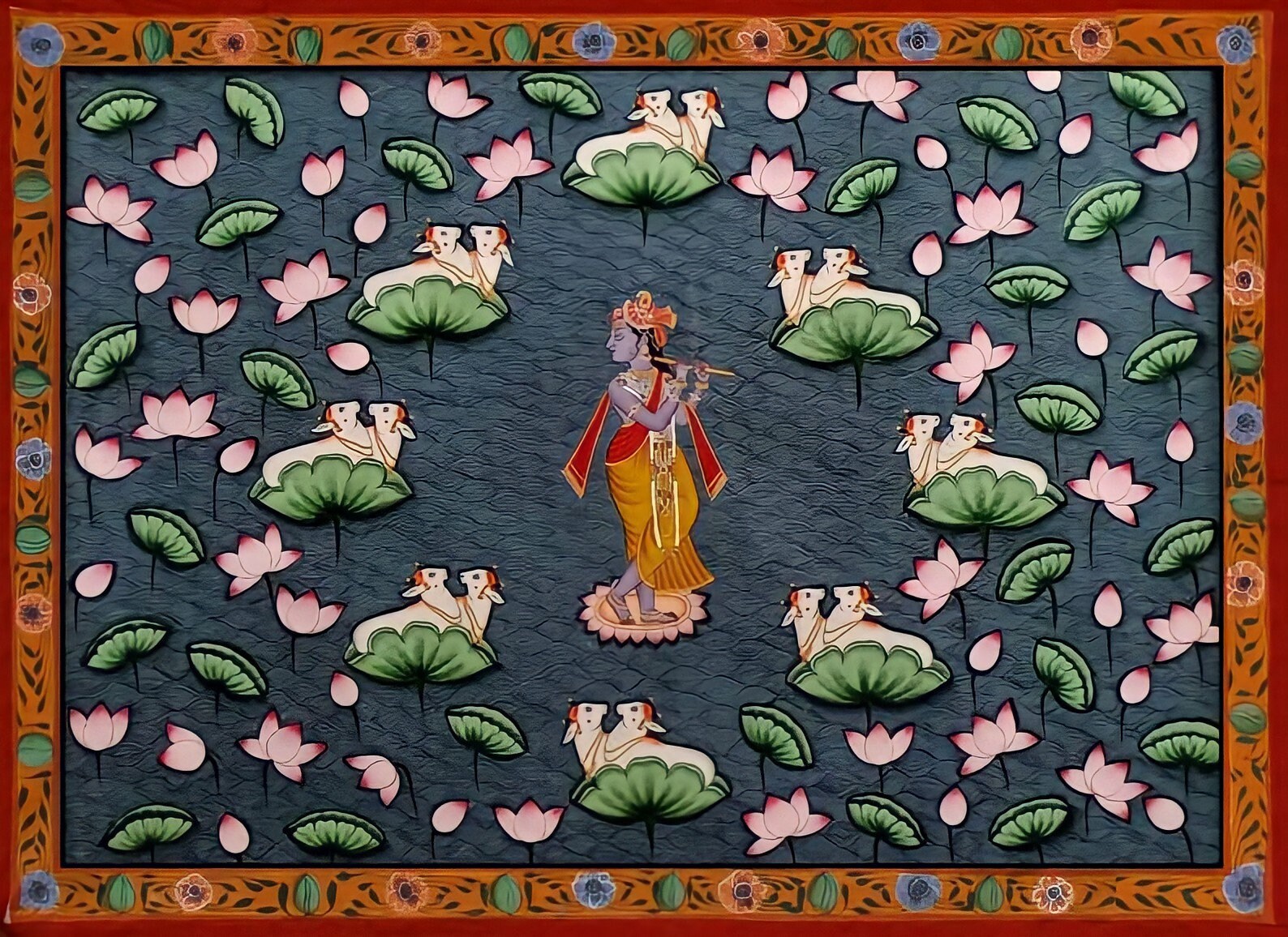 Pichwai Painting of Lord Krishna - Indian Home Decor - Traditional Wall ...