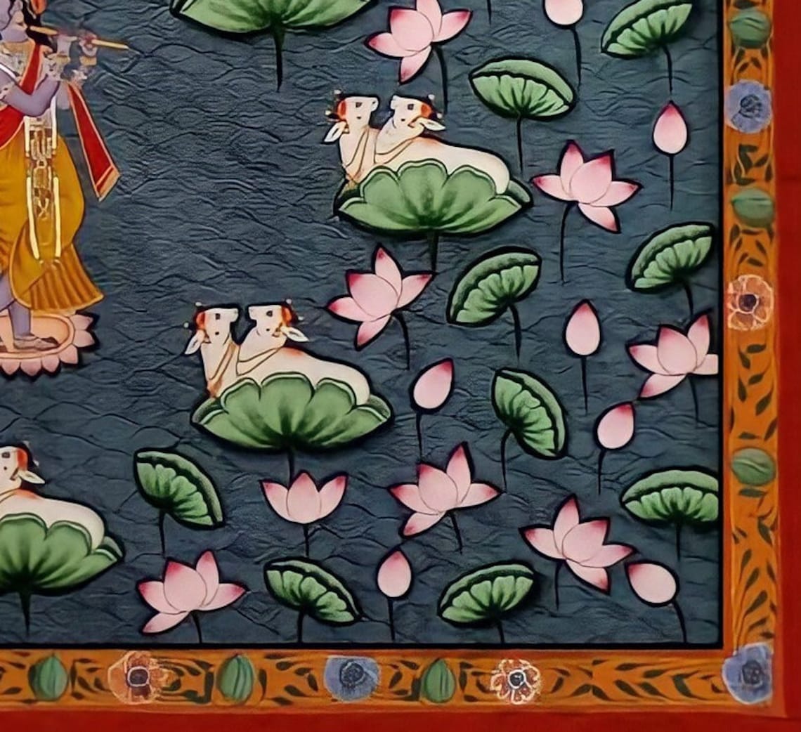 Pichwai Painting of Lord Krishna - Indian Home Decor - Traditional Wall ...