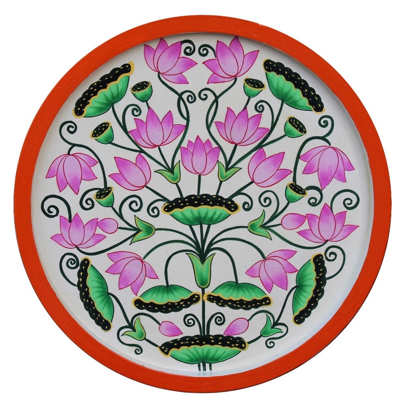 Decorative Wooden Plates Wall Decor Home Decor Handpainted Etsy