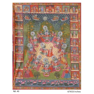 Beautiful Traditional Religious Wall Painting MULTICOLOR For Royal Decorative Home Beautiful ART By Indian Artist.