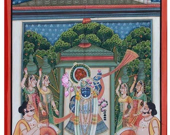 Pichwai - Shrinath ji darshan - painting for wall - indian art - original pichwai painting