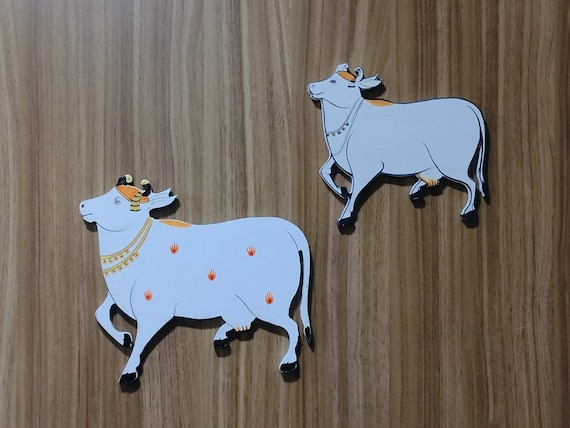 Mdf Cow Cut Outs Pair House Warming Diwali Decoration / - Etsy India