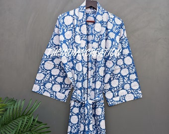 Super Soft Men's Cotton Bath Robe - Comfortable Cosy Dressing Gown- Cotton Male Robe- Gifts for Him Bohemian men's cotton kimono # CMK 30