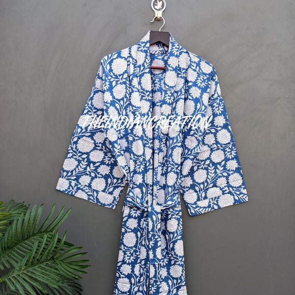 Super Soft Men's Cotton Bath Robe - Comfortable Cosy Dressing Gown- Cotton Male Robe- Gifts for Him Bohemian men's cotton kimono # CMK 30