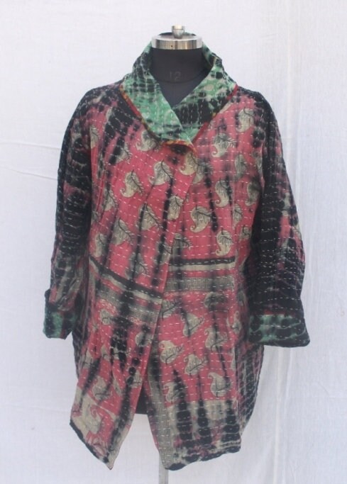 Reversible Vintage Kantha Jacket Kantha Vest Tie Dye Jackets - Etsy