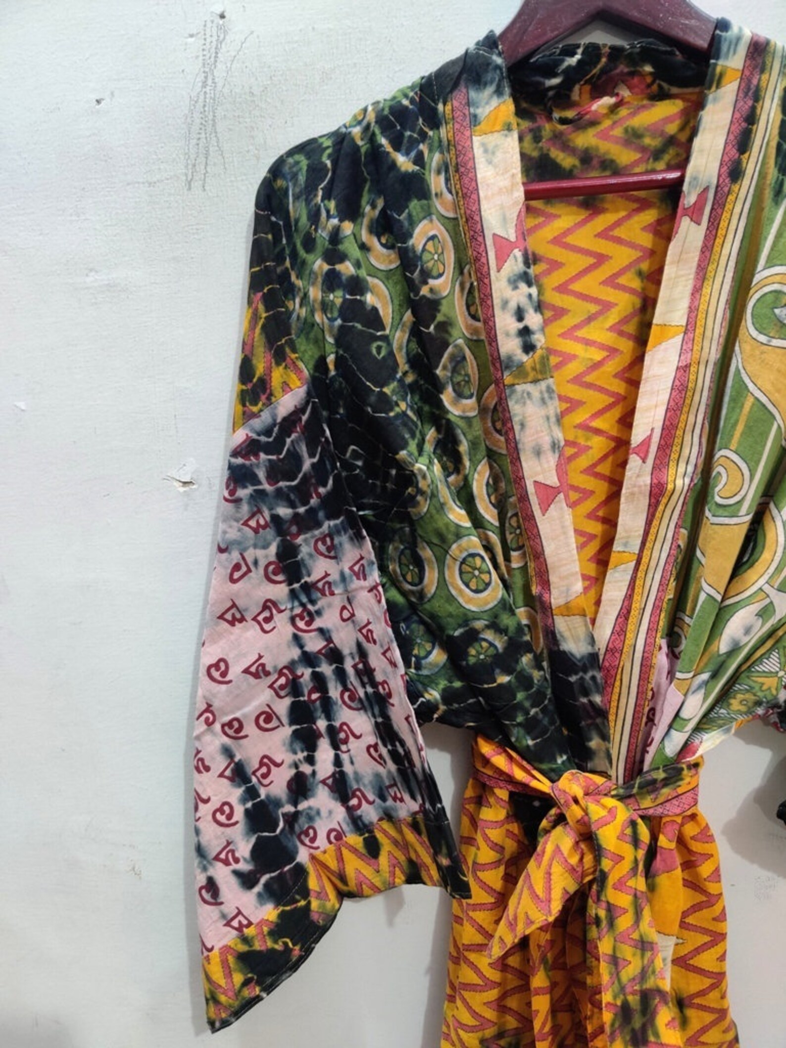 Tie & Dye Kimono Multicolored Cardigan long kimono | Etsy