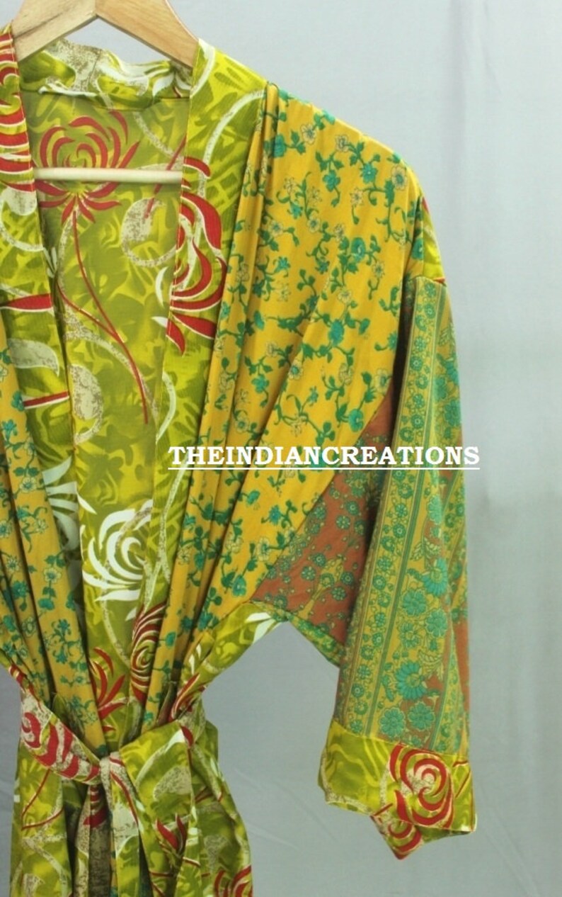 Saree Kimono Robes Floral Kimono Robe Soft and Comfortable Etsy