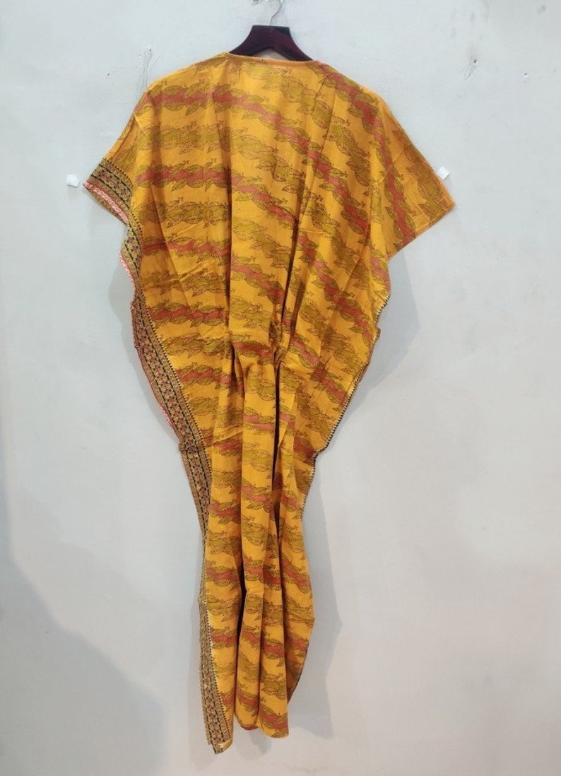 beach cover up For to be Moms Yellow Kaftan Cotton Kaftan Best Gift for her Long Kaftan # KAFTAN 80 Sleepwear long dress kaftan