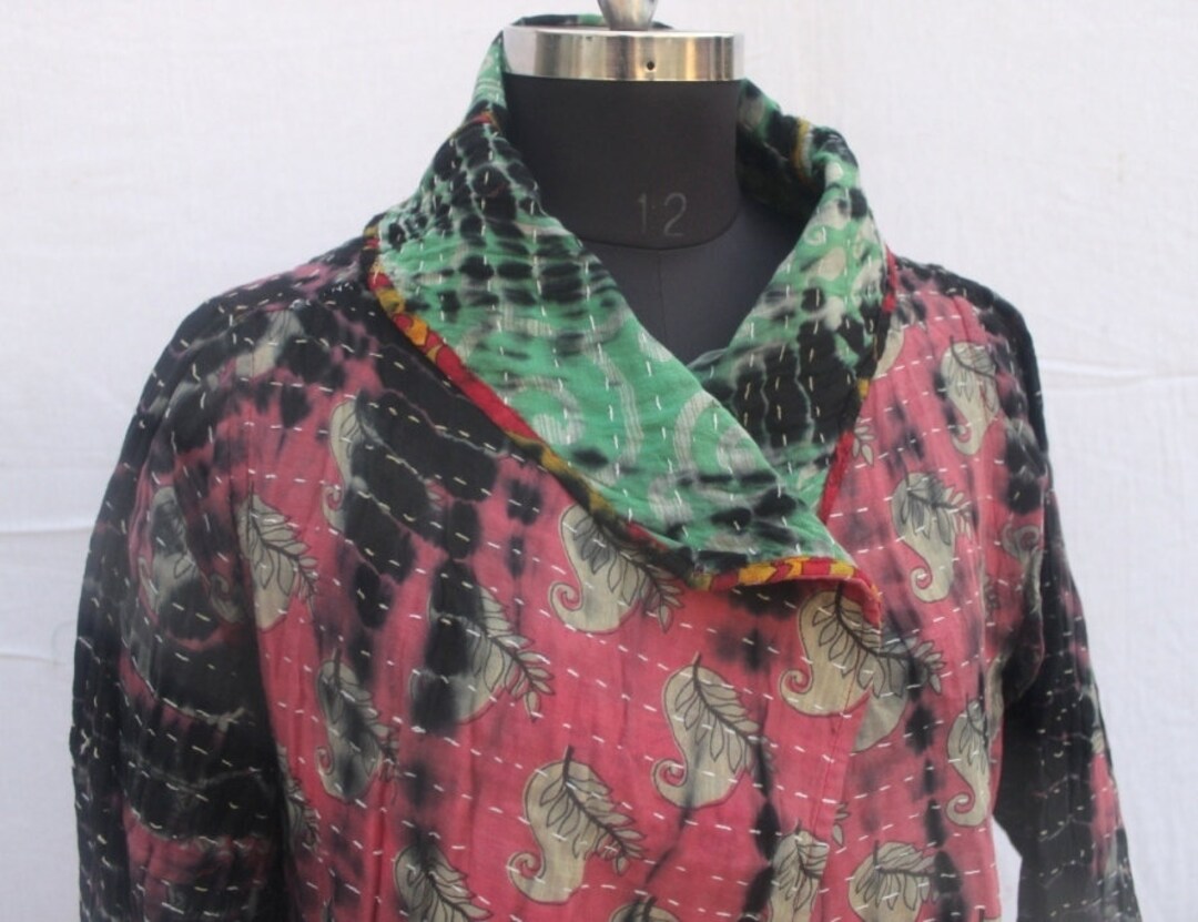 Reversible Vintage Kantha Jacket Kantha Vest Tie Dye Jackets - Etsy