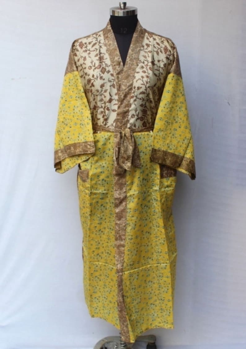 Women Luxury Long Smooth Silk Robe Robe with Elegant Bridal Wear Bridesmaid Wedding kimono High-quality Lingeries #MK 775