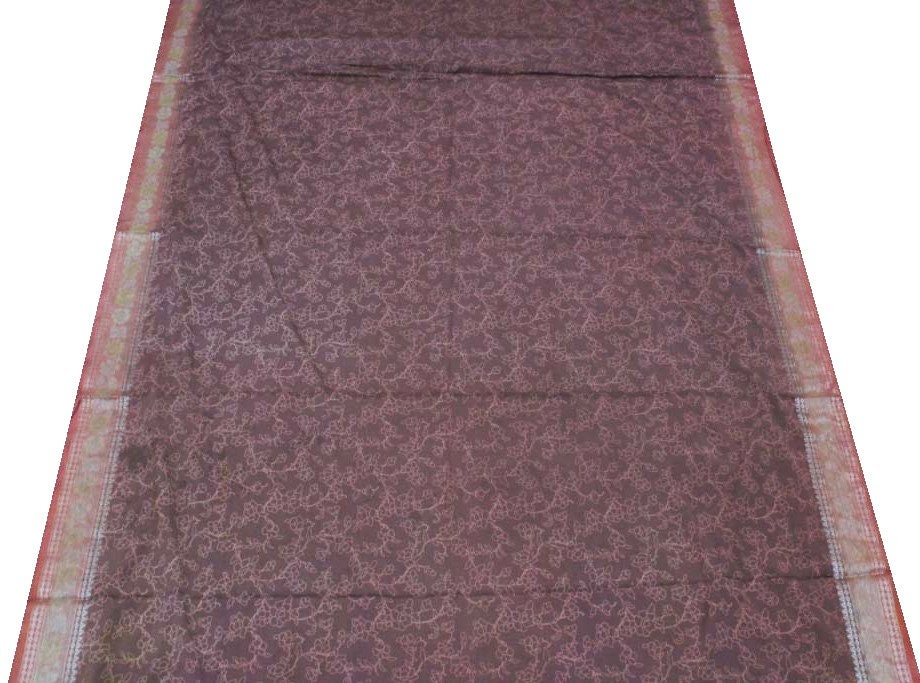 Indian Traditional Sari Vintage Floral Silk Sari 5 Yard | Etsy