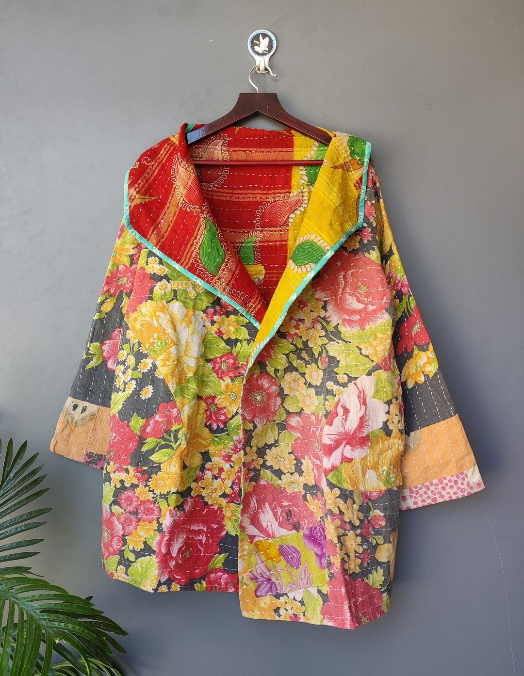 Comfortable Cotton Kantha Jacket/ Winter Wear Kantha Coat/ Etsy