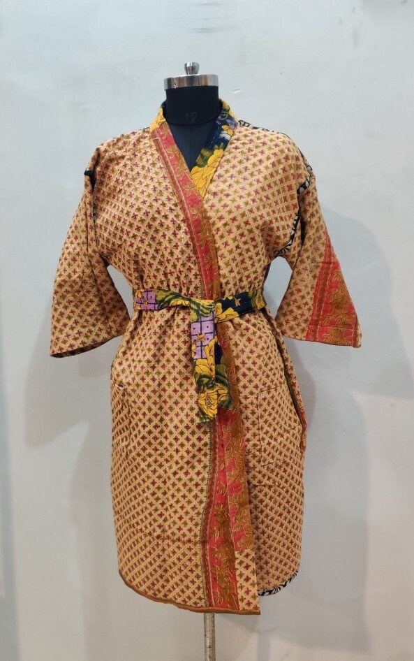 Sale 15 Off Robes Embroidery Robes Cotton handmade kantha Etsy