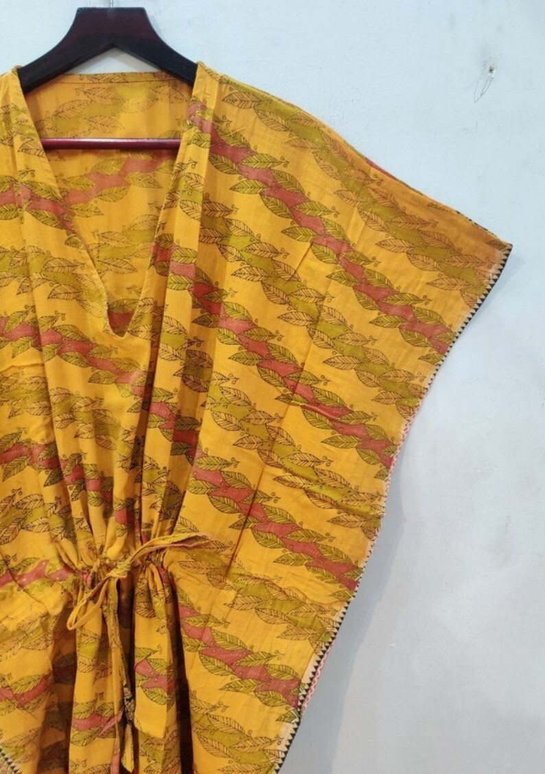 beach cover up For to be Moms Yellow Kaftan Cotton Kaftan Best Gift for her Long Kaftan # KAFTAN 80 Sleepwear long dress kaftan
