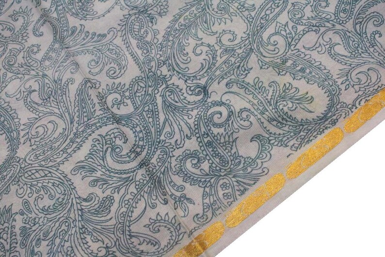 Indian Traditional Sari Vintage Floral Silk Sari 5 Yard Women/'s Garment Silk Saree Fabric Long Vintage Silk Sari Fabric Floral Saree #N60