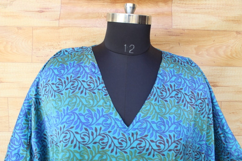 Recycled Fabric Elegant Dress Tunica Dress Night Wear Long Gown Hippie Kaftan Trendy Fashion Beach Wear Evening Dress Autumn Dress #52