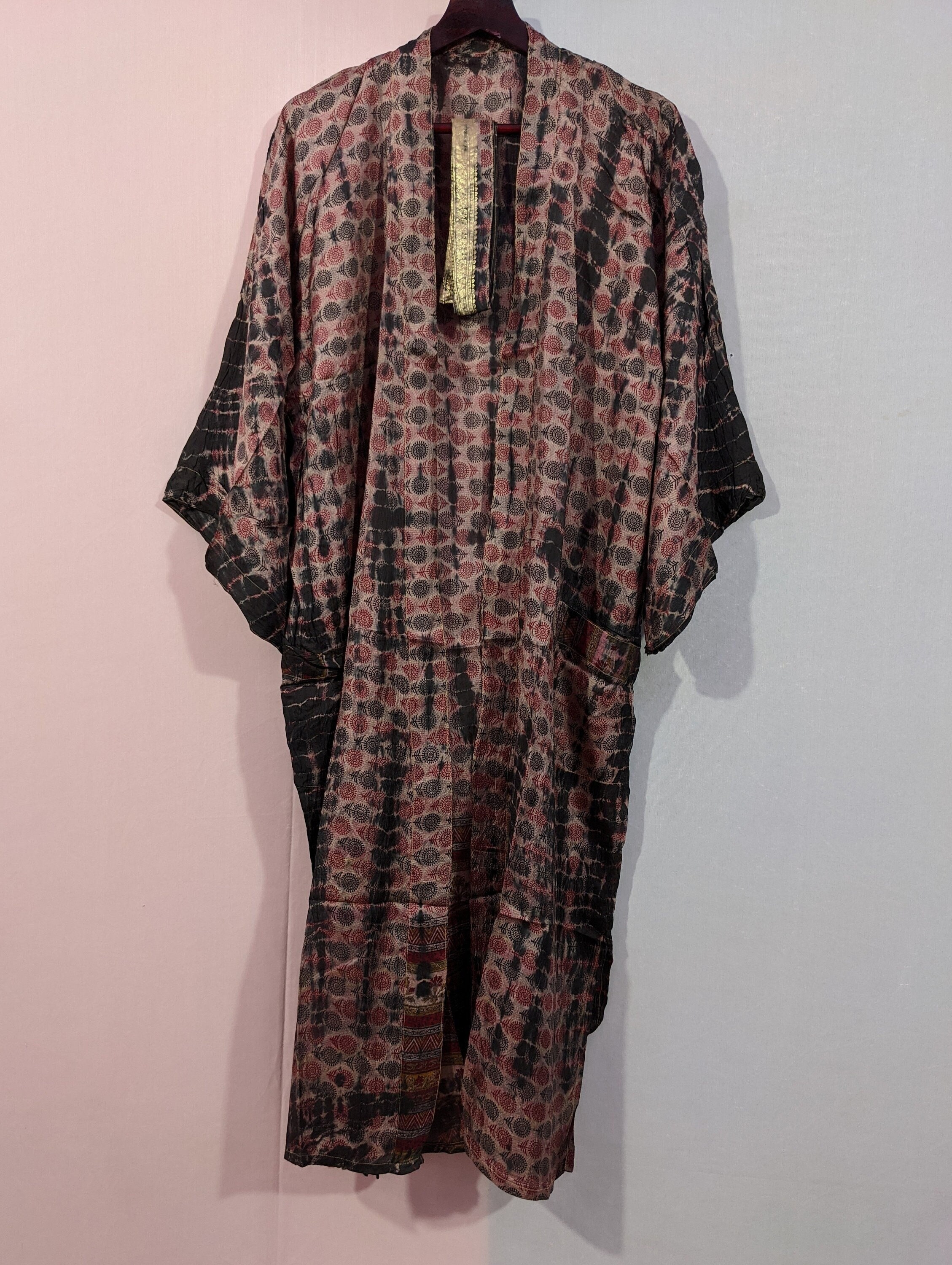 Saree silk Kimono Pure silk Kimono Robe bath Robe Vintage Etsy