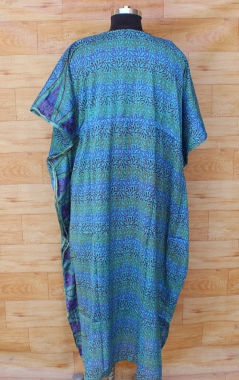 Recycled Fabric Elegant Dress Tunica Dress Night Wear Long Gown Hippie Kaftan Trendy Fashion Beach Wear Evening Dress Autumn Dress #52