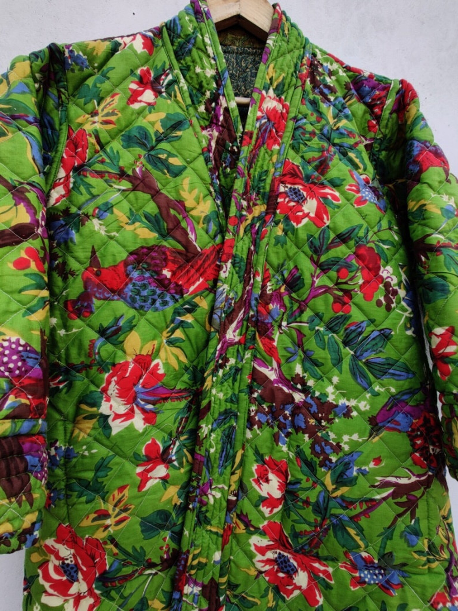 Veste Kimono Femme Robe matelassée Veste EN SOIE Matelassée Etsy