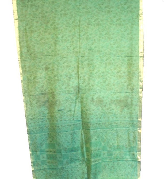 Vintage Silk Sari Indian Vintage Pure Silk Sari Long Floral Printed Ethnic Culture Sari 5 Yrd Women/'s Decorative Traditional Pure Silk Sari